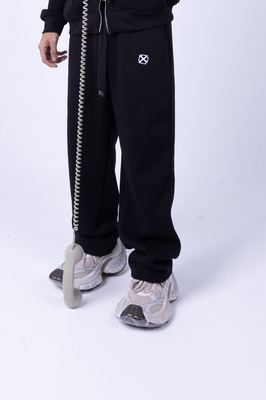 ZWELLA Signature Wide-Leg Sweatpants – Black