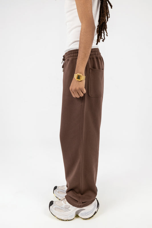  Unisex wide leg sweatpants Brown